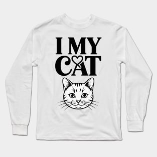 I Love My British Longhair Cat Ears Cat Breed Long Sleeve T-Shirt